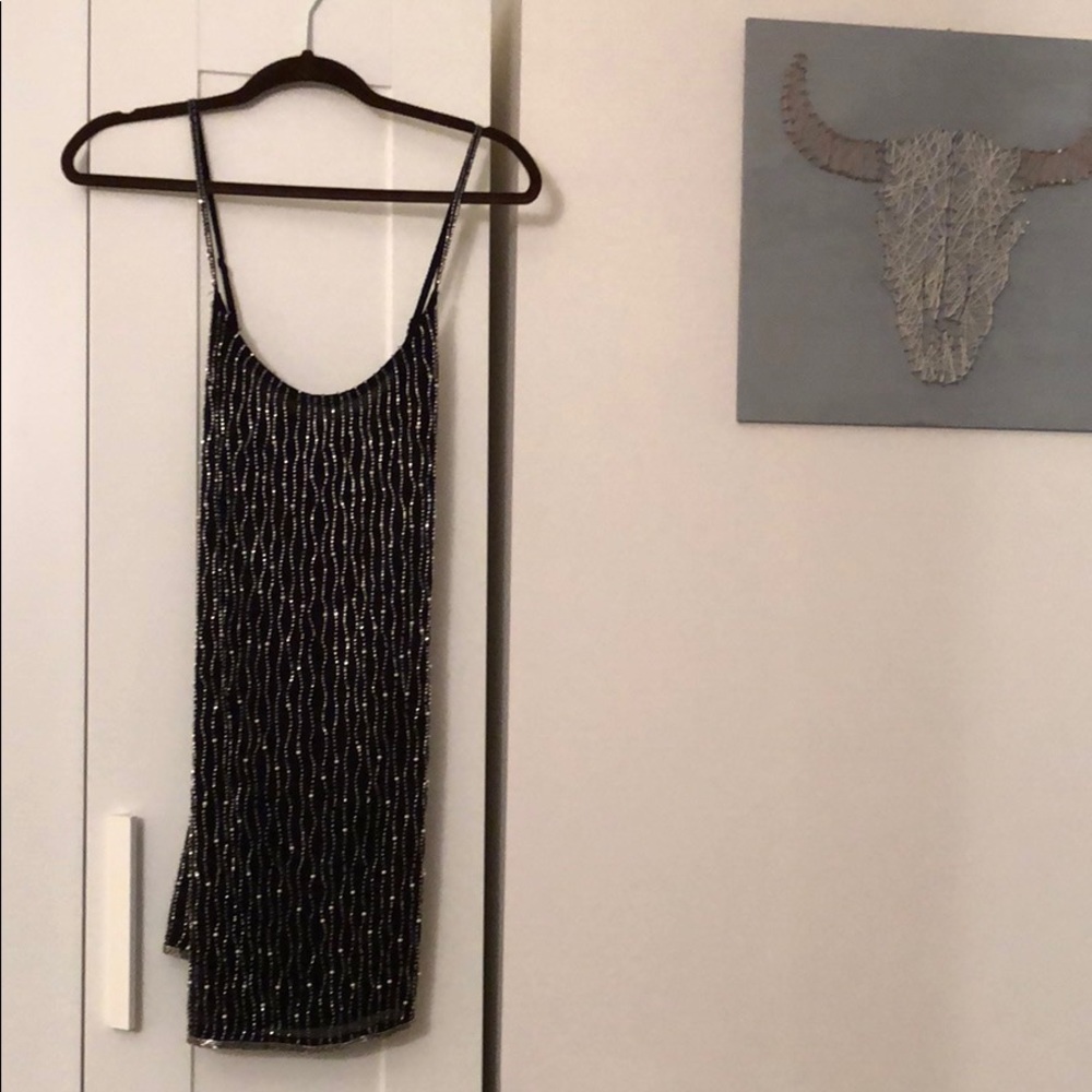 Guess black ornate beaded Dress